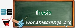 WordMeaning blackboard for thesis